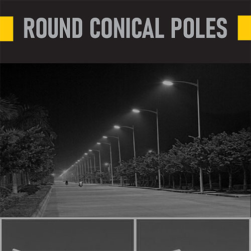 Round Conical Poles